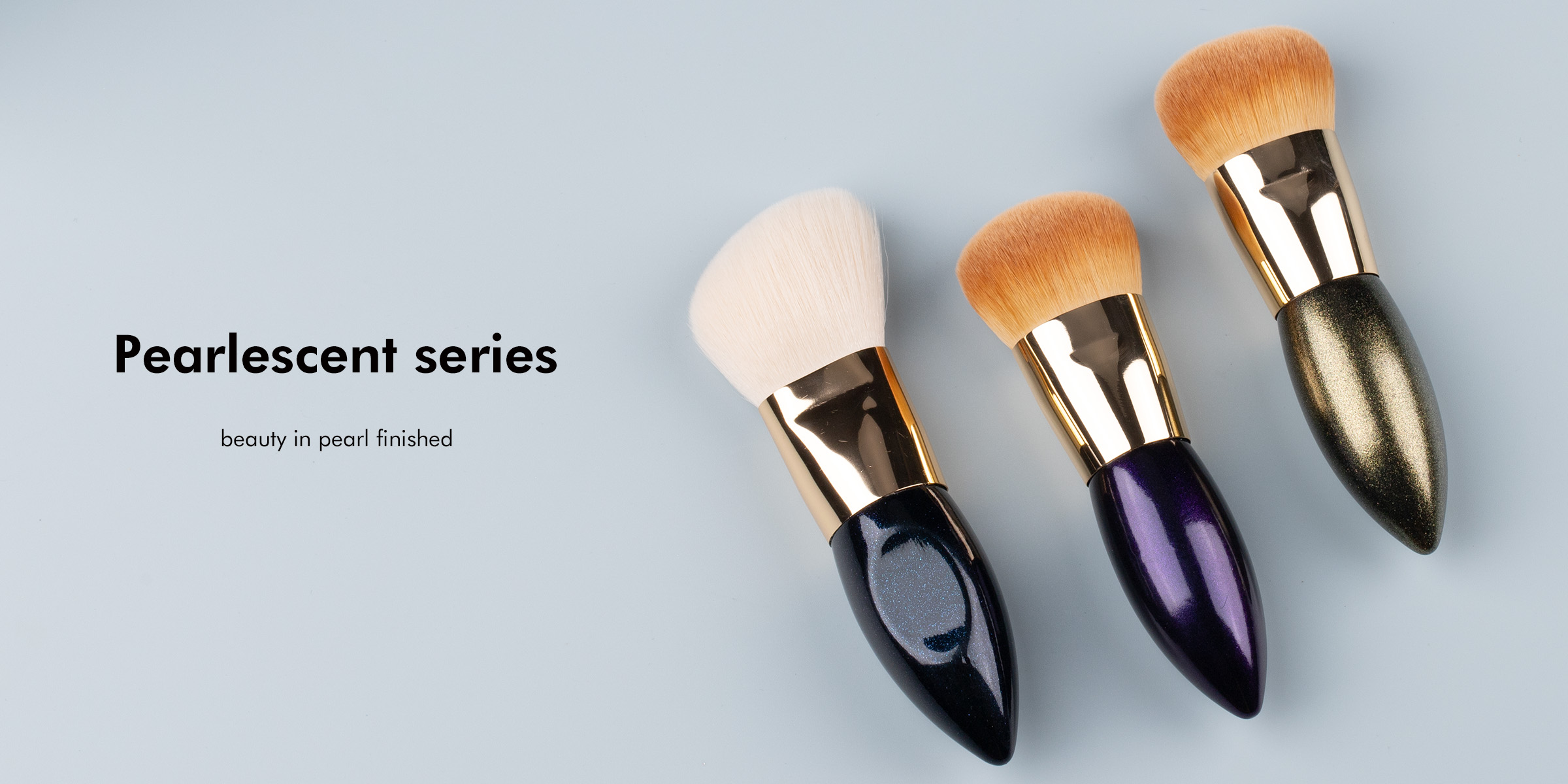 Pearlescent Series makeup brushes