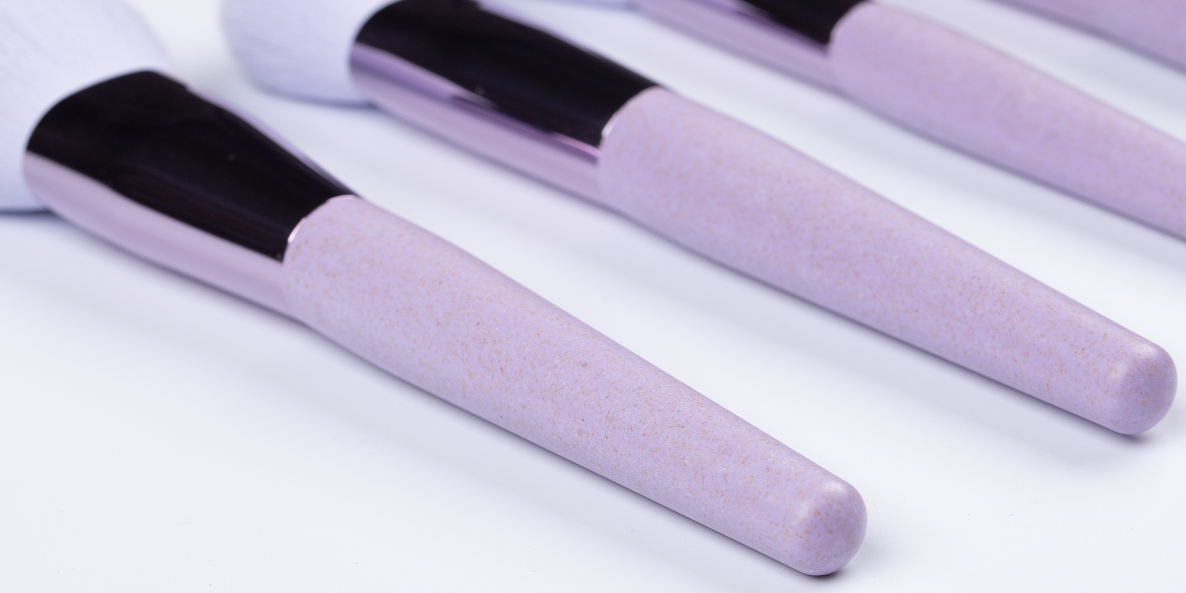 The PurpleBloom collection is an eco-friendly and vegan makeup brush set