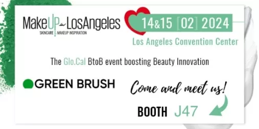 Green Brush is exhibiting at Makeup in Los Angeles 2024 on Valentine's Day!